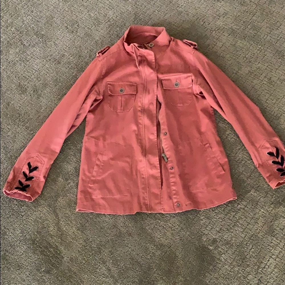 Evereve pink military style jacket